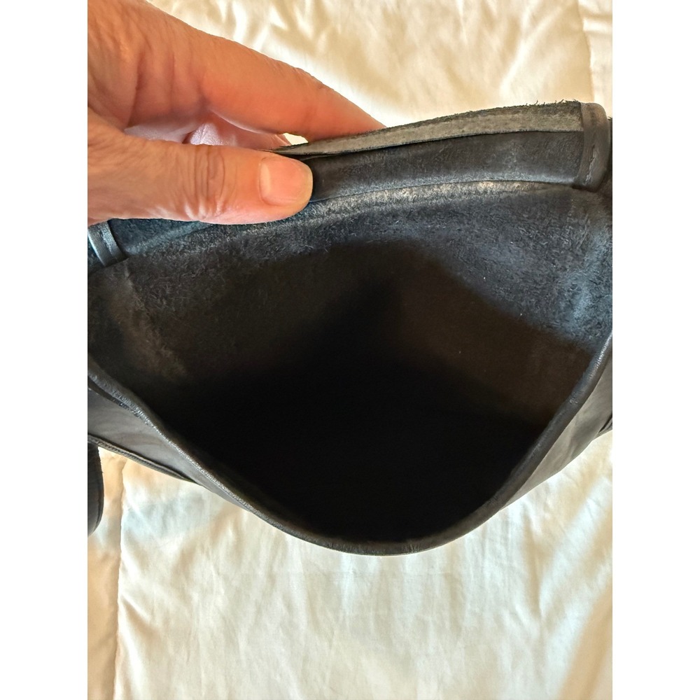 Vintage Coach Black Leather Companion Bag 9135 Crossbody Flap Purse Costa Rica - Picture 5 of 11
